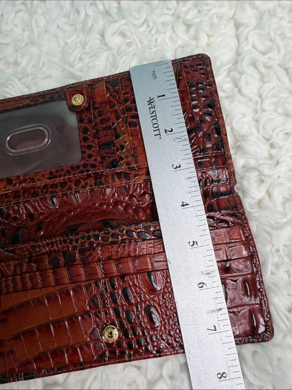 Brahmin Ady -Embossed Leather  Wallet  with Gold Hardware